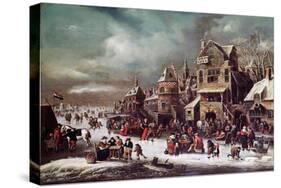 Winter Landscape-Rutger Verburgh-Stretched Canvas