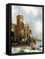 Winter Landscape-Claes Molenaer-Framed Stretched Canvas