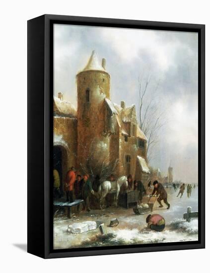 Winter Landscape-Claes Molenaer-Framed Stretched Canvas