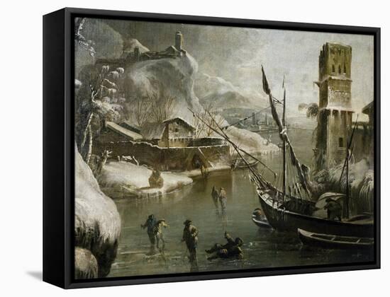 Winter Landscape-Bartolomeo Pedone-Framed Stretched Canvas