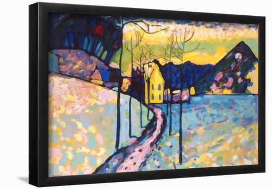 Winter landscape.-WASSILY KANDINSKY-Framed Poster