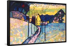 Winter landscape.-WASSILY KANDINSKY-Framed Poster