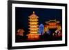 Winter Lantern Festival, Temple, 2018-Anthony Butera-Framed Photographic Print