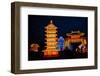 Winter Lantern Festival, Temple, 2018-Anthony Butera-Framed Photographic Print