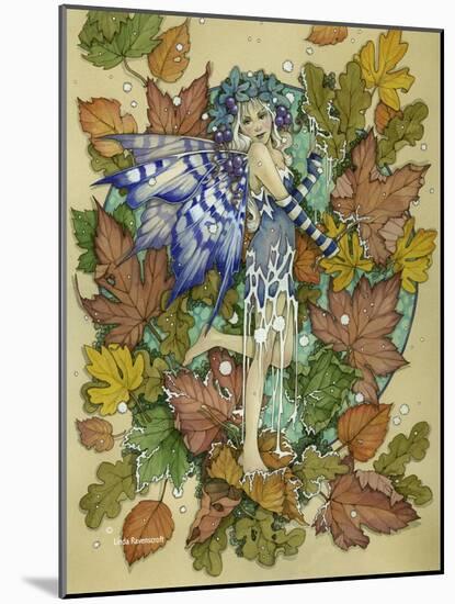 Winter Leaf Fairy-Linda Ravenscroft-Mounted Giclee Print