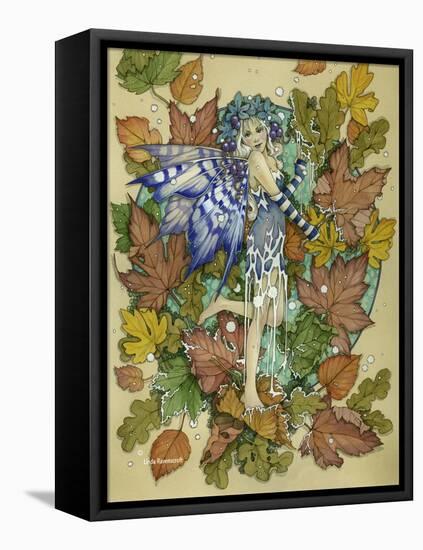 Winter Leaf Fairy-Linda Ravenscroft-Framed Stretched Canvas