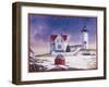 Winter Lighthouse 2-William Vanderdasson-Framed Giclee Print