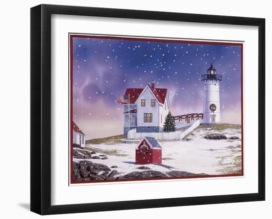 Winter Lighthouse 2-William Vanderdasson-Framed Giclee Print