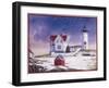 Winter Lighthouse 2-William Vanderdasson-Framed Giclee Print