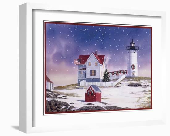 Winter Lighthouse 2-William Vanderdasson-Framed Giclee Print