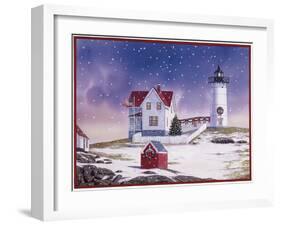 Winter Lighthouse 2-William Vanderdasson-Framed Giclee Print