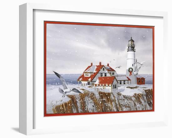 Winter Lighthouse-William Vanderdasson-Framed Giclee Print