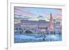 Winter Lights Buckingham Palace-Richard Harpum-Framed Art Print