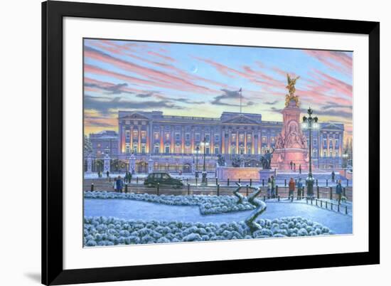 Winter Lights Buckingham Palace-Richard Harpum-Framed Art Print