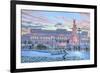 Winter Lights Buckingham Palace-Richard Harpum-Framed Art Print