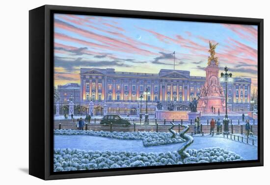 Winter Lights Buckingham Palace-Richard Harpum-Framed Stretched Canvas