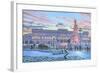 Winter Lights Buckingham Palace-Richard Harpum-Framed Art Print