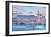 Winter Lights Buckingham Palace-Richard Harpum-Framed Art Print