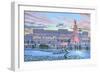 Winter Lights Buckingham Palace-Richard Harpum-Framed Art Print