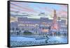 Winter Lights Buckingham Palace-Richard Harpum-Framed Stretched Canvas