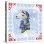 Winter Llama-Fiona Stokes-Gilbert-Stretched Canvas