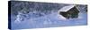 Winter Log Cabin, Lapland, Sweden-Panoramic Images-Stretched Canvas