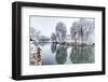 Winter Magic, Ludwigsbrucke, Frankish Saale River, Bavaria, Germany-Klaus Neuner-Framed Photographic Print