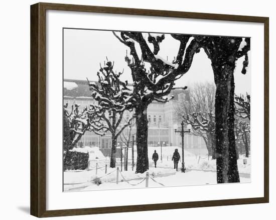 Winter, Mirabellgarten, Salzburg, Austria-Walter Bibikow-Framed Photographic Print