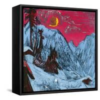 Winter Moonlit Night, 1919-Ernst Ludwig Kirchner-Framed Stretched Canvas