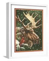 Winter Moose-William Vanderdasson-Framed Giclee Print