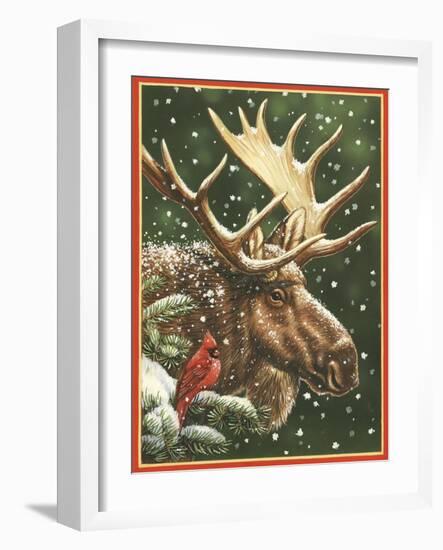 Winter Moose-William Vanderdasson-Framed Giclee Print