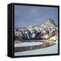 Winter Morning Along the Missouri River Near Hardy, Montana-John Lambing-Framed Stretched Canvas