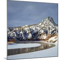 Winter Morning Along the Missouri River Near Hardy, Montana-John Lambing-Mounted Photographic Print