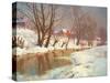 Winter Morning at a Stream-Walter Launt Palmer-Stretched Canvas