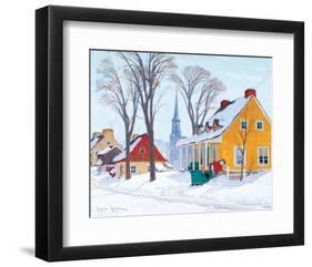 Winter Morning in Baie-St-Paul-Clarence Alphonse Gagnon-Framed Premium Giclee Print