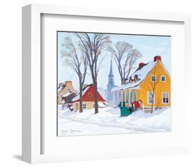 Winter Morning in Baie-St-Paul-Clarence Alphonse Gagnon-Framed Premium Giclee Print