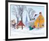 Winter Morning in Baie-St-Paul-Clarence Alphonse Gagnon-Framed Premium Giclee Print