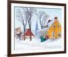 Winter Morning in Baie-St-Paul-Clarence Alphonse Gagnon-Framed Premium Giclee Print