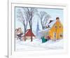 Winter Morning in Baie-St-Paul-Clarence Alphonse Gagnon-Framed Premium Giclee Print