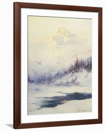 Winter Morning, Mount Mckinley, Alaska-Laurence Sydney-Framed Giclee Print