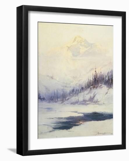 Winter Morning, Mount Mckinley, Alaska-Laurence Sydney-Framed Giclee Print