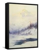 Winter Morning, Mount Mckinley, Alaska-Laurence Sydney-Framed Stretched Canvas