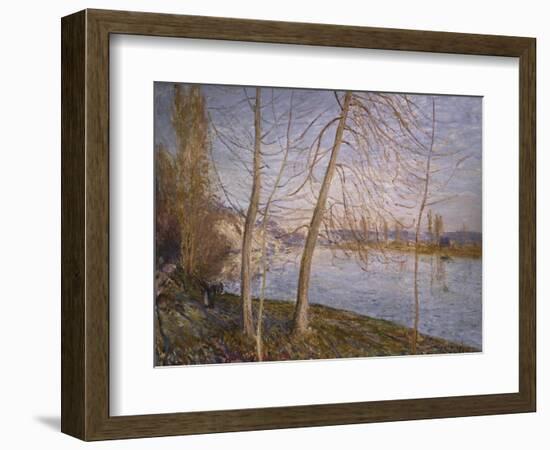 Winter Morning - Veneux. Matin D'Hiver - Veneux, 1878-Alfred Sisley-Framed Giclee Print