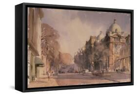 Winter Morning, Victoria and Albert Museum, 1990-Trevor Chamberlain-Framed Stretched Canvas