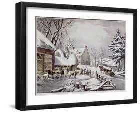 Winter Morning-Currier & Ives-Framed Giclee Print