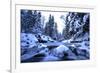 Winter Mountain River- Beskid Mountains, Poland-Gorilla-Framed Photographic Print