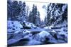 Winter Mountain River- Beskid Mountains, Poland-Gorilla-Mounted Photographic Print
