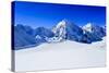 Winter Mountains, Panorama - Snow-Capped Peaks of the Italian Alps-Gorilla-Stretched Canvas