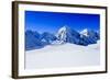 Winter Mountains, Panorama - Snow-Capped Peaks of the Italian Alps-Gorilla-Framed Photographic Print