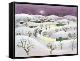 Winter Night, 1971-Radi Nedelchev-Framed Stretched Canvas